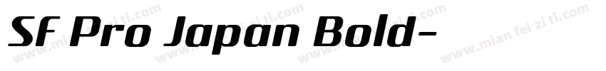 SF Pro Japan Bold字体转换